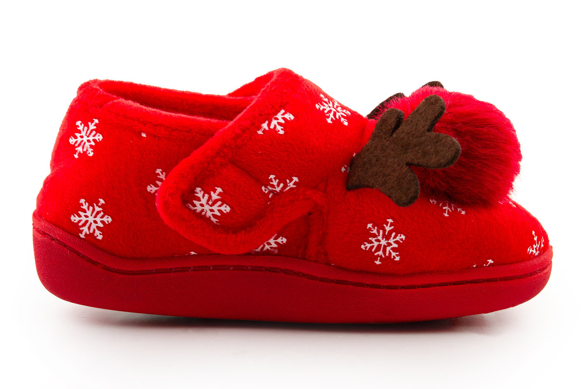 Kapcie dziecięce By Very Nynyl pantofle ciepłe renifery-27