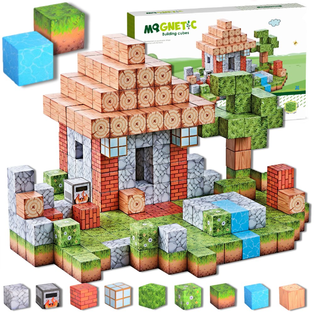 Klocki Magnetyczne Kostki 3D Konstrukcyjne Sześciany Bloczki Zestaw Xxl Zbuduj Świat 312 El