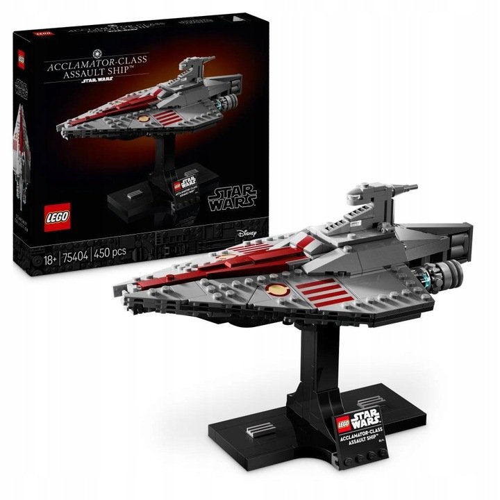 LEGO STAR WARS - Gwiezdne Wojny Statek kosmiczny Krążownik szturmowy typu Acclamator LEGO PREZENT DLA CHŁOPCA