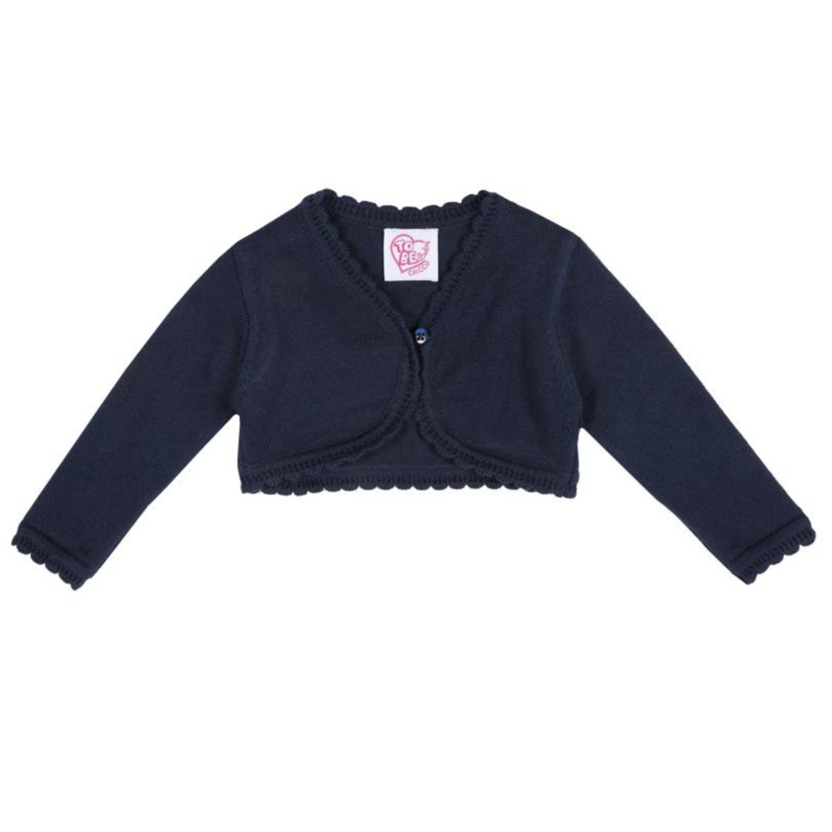 Bolerko dziewczęce Chicco bawełniane granatowe kardigan-86