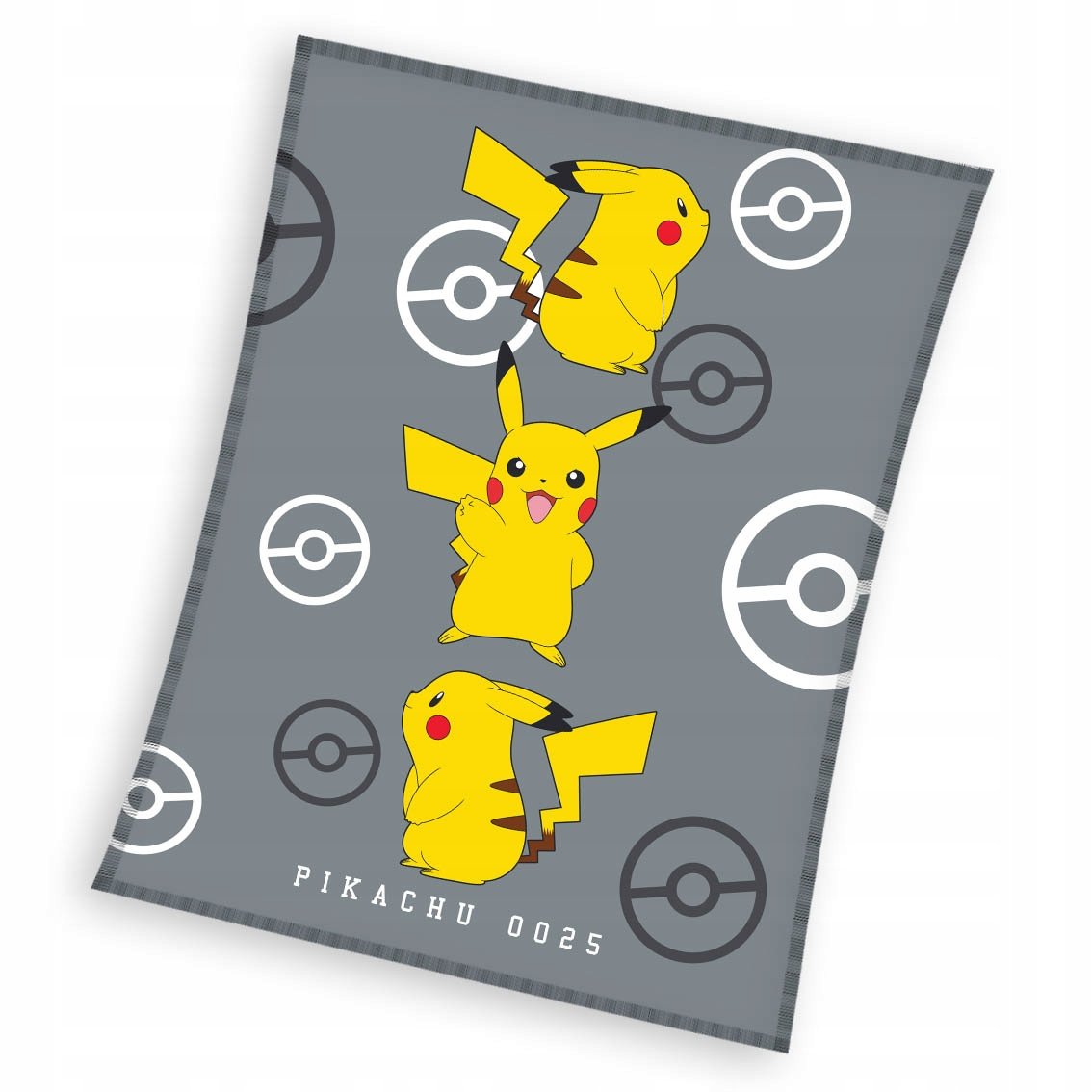 KOC KOCYK KORALOWY 110x140 PLED POKEMON PIKACHU SZARY DZIECIĘCY DLA DZIECKA