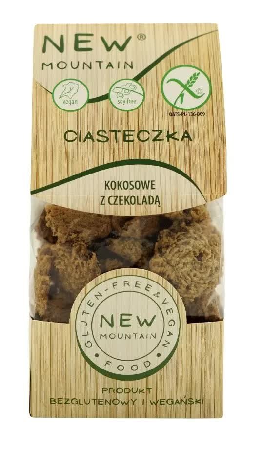Ciastka Owsiano - Czekoladowo - Kokosowe Bezglutenowe 220 g - NEW Mountain