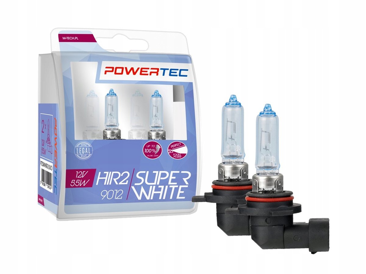 Żarówki Żarówka HIR2 12V Powertec Super White 2szt