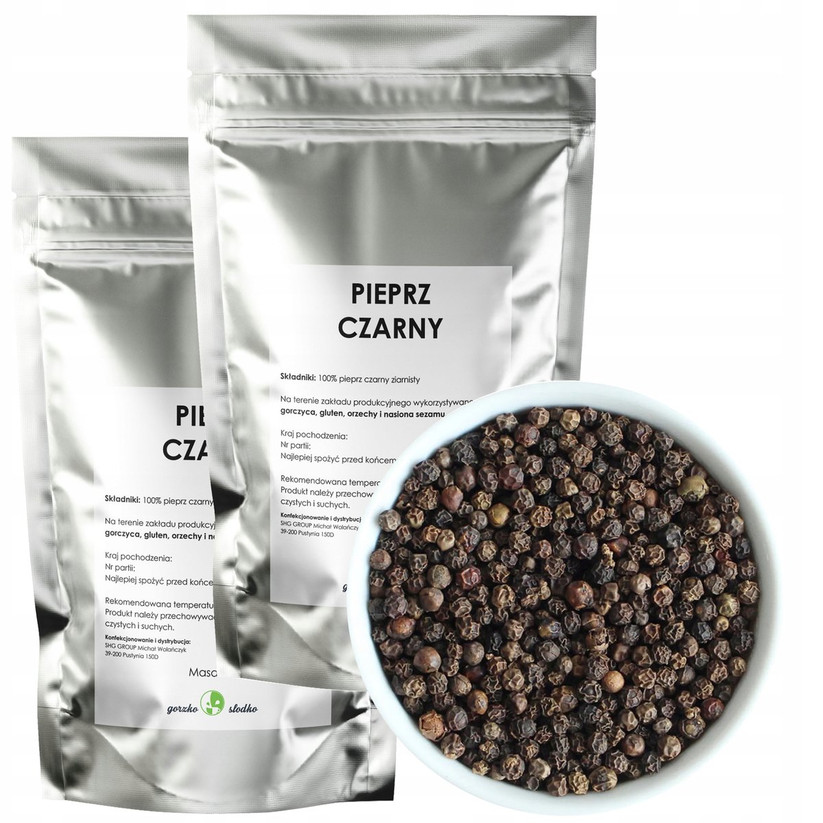 Pieprz Czarny Ziarnisty 2Kg Aromatyczne Przyprawy Naturalne W Ziarnach