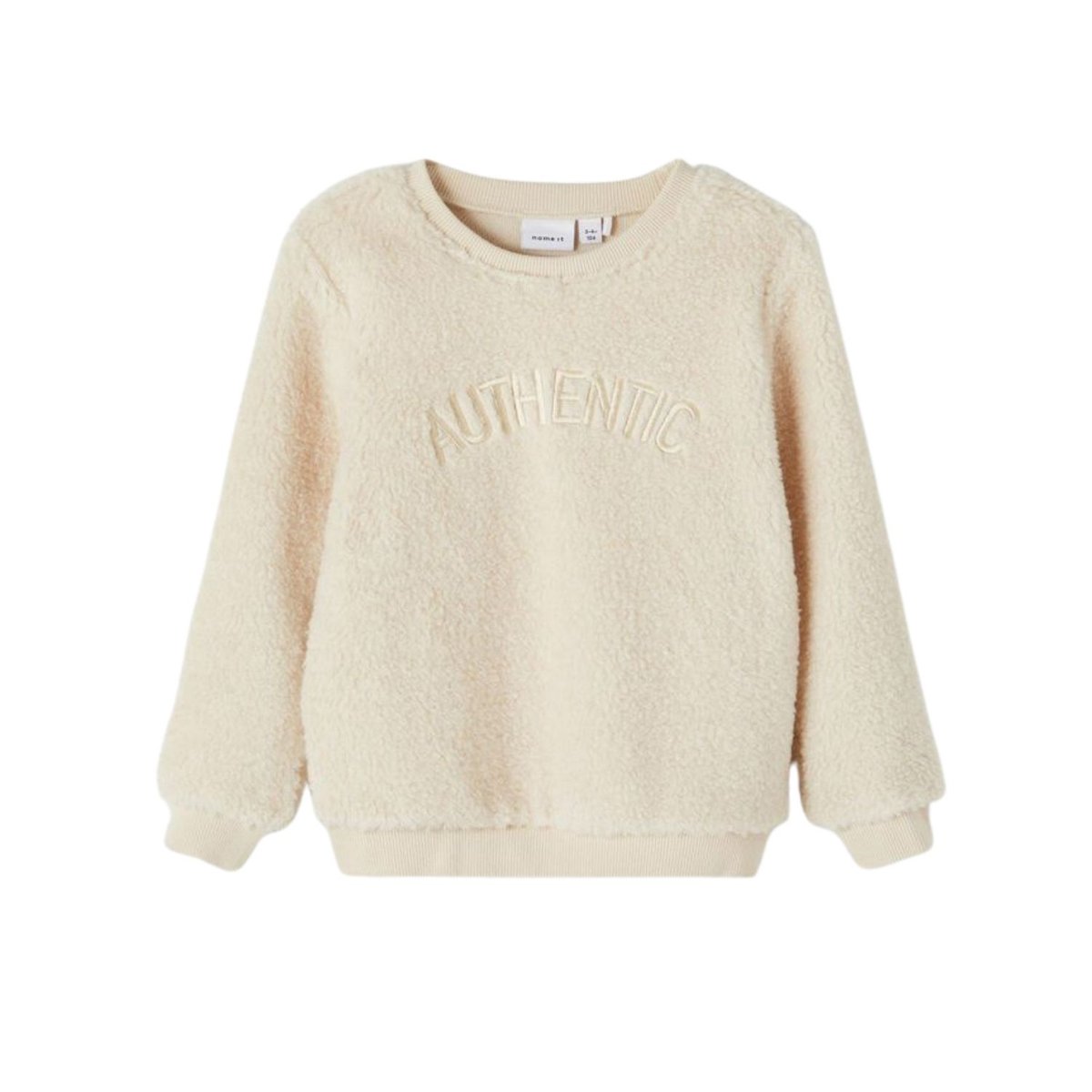 Bluza dziecięca Name It Nmfodessa Teddy pluszowa beżowa-104