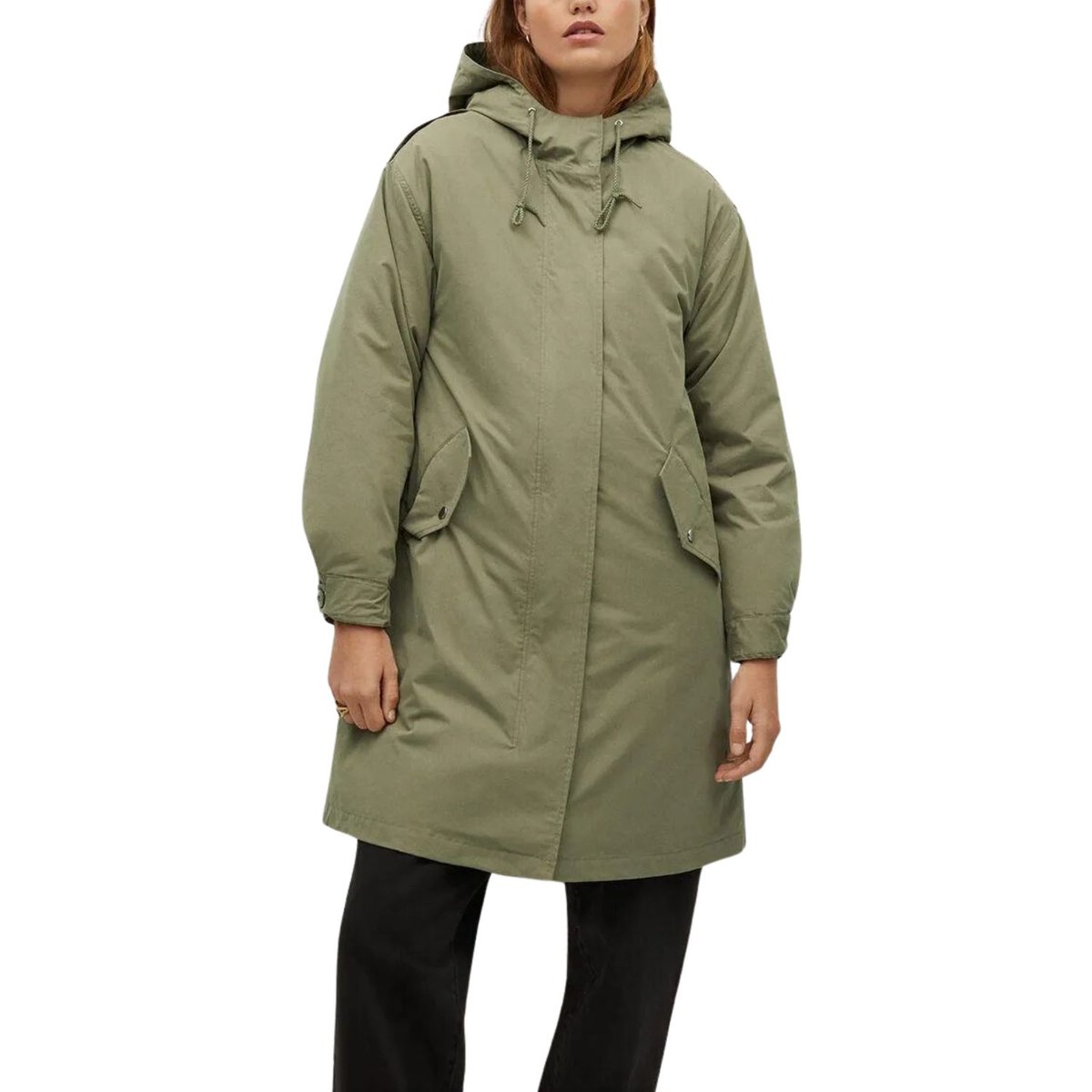 Kurtka damska Mango Pumkins zimowa khaki parka-XS