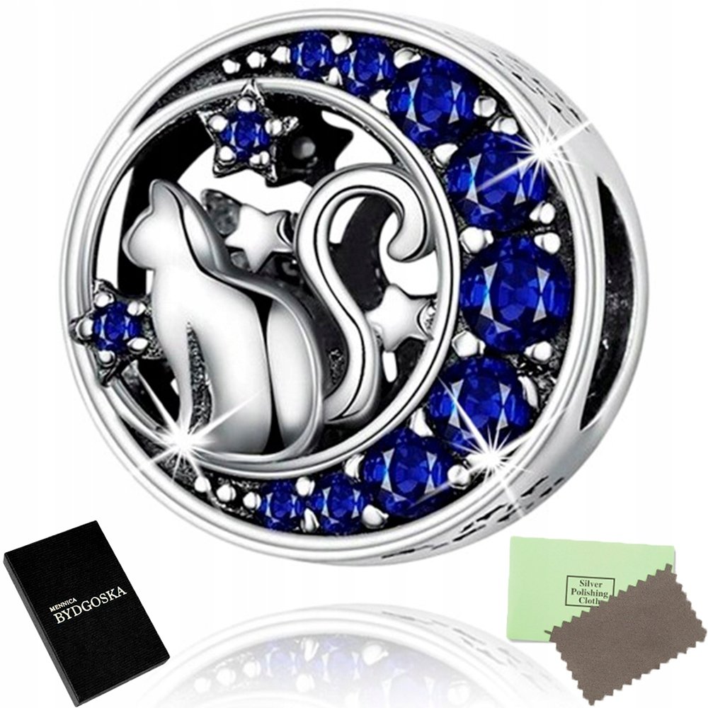 CHARMS ZAWIESZKA SREBRNA DO KOTEK BEADS SREBRO 925