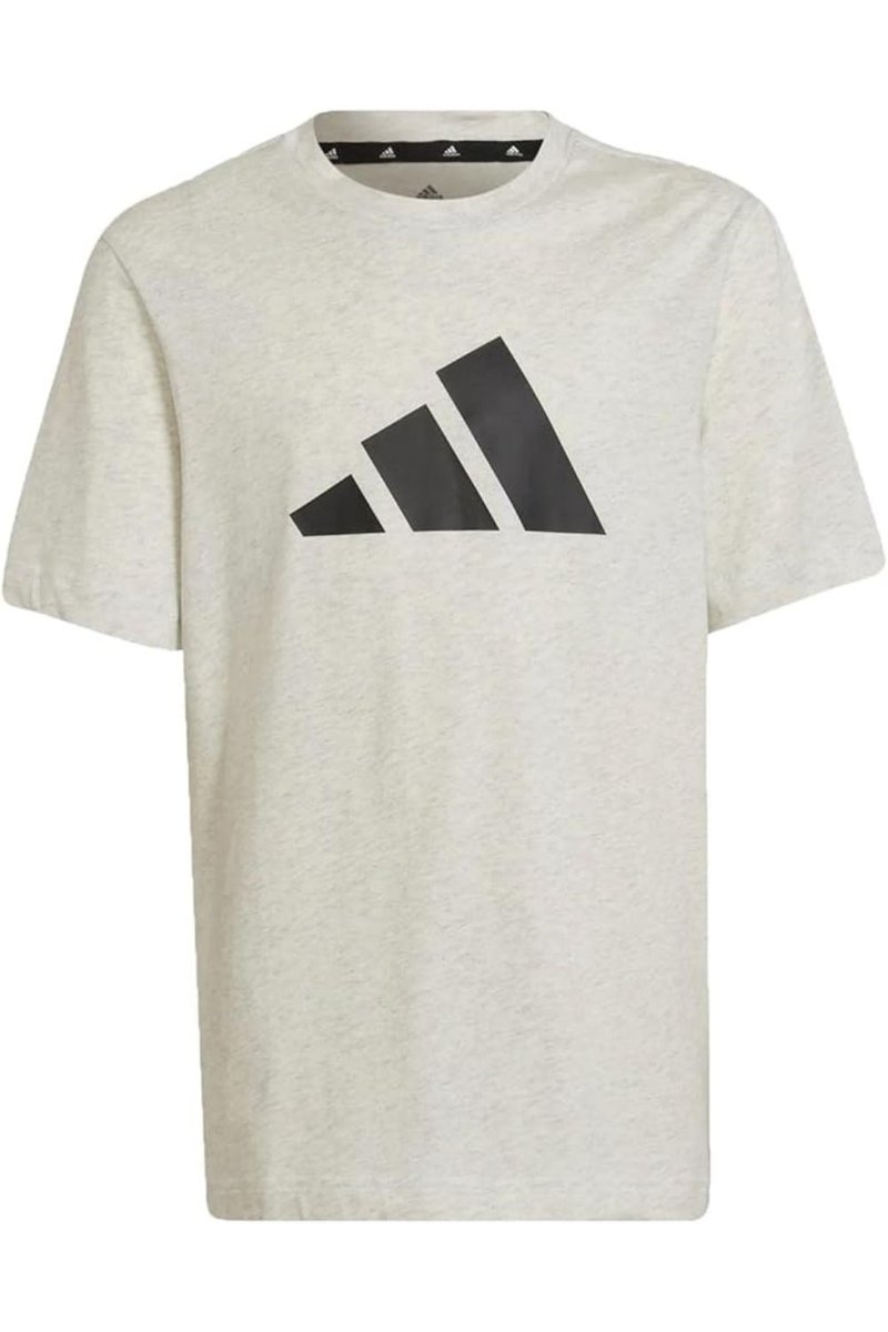 Koszulka dziewczęca Adidas 3 Bar Tee bawełniana szara-152
