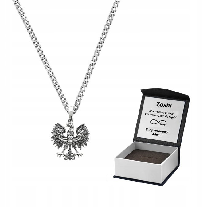 Łańcuszek Pancerka Orzełek Polski 925 GRAWER|50 cm