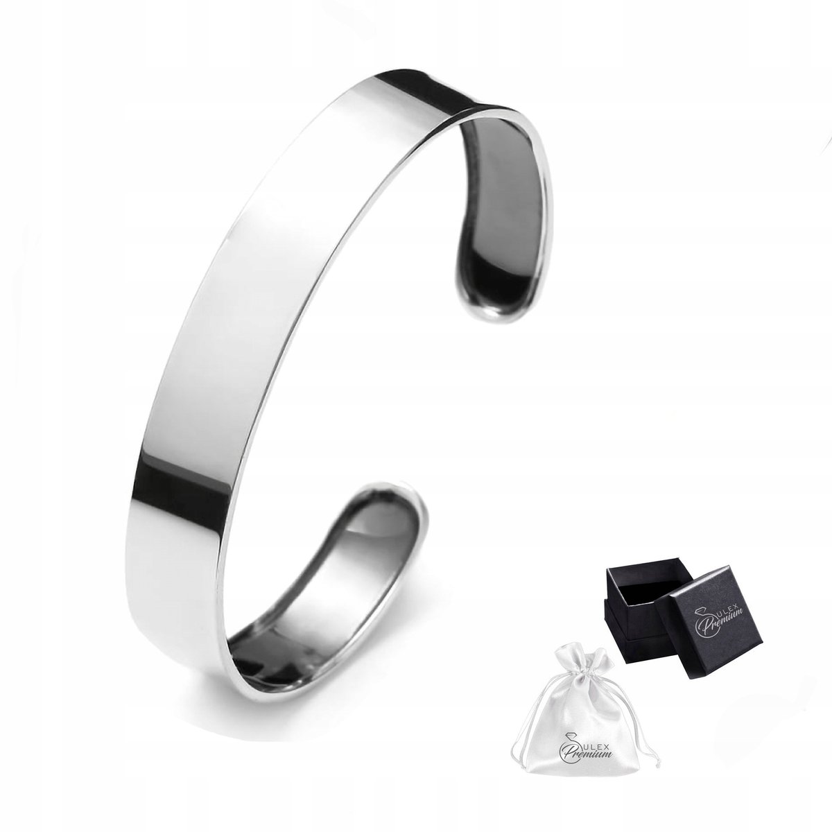 Bransoletka Bangle srebro pr 925 Elegancka Sztywna Wąska Lśniąca dla Niej