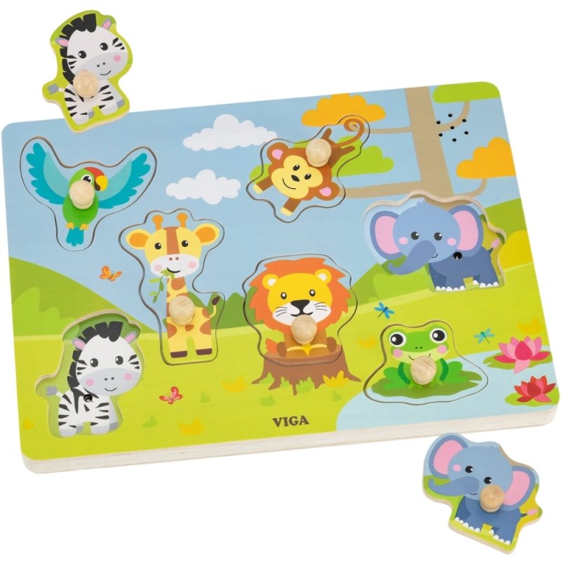 DLA DZIECI PUZZLE DŹWIĘKOWE DOPASUJ ZWIERZĘTA EGZOTYCZNE