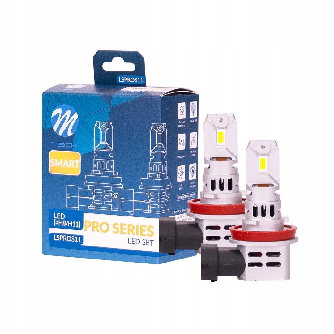 Żarówki LED Set M-Tech Pro Smart Series H11 Dopasowanie 1:1 Canbus