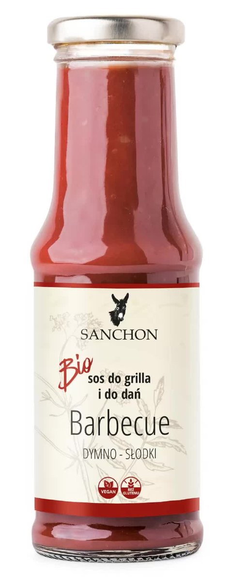 SOS Barbecue Wega��ski Bezglutenowy BIO 210 ml - Sanchon