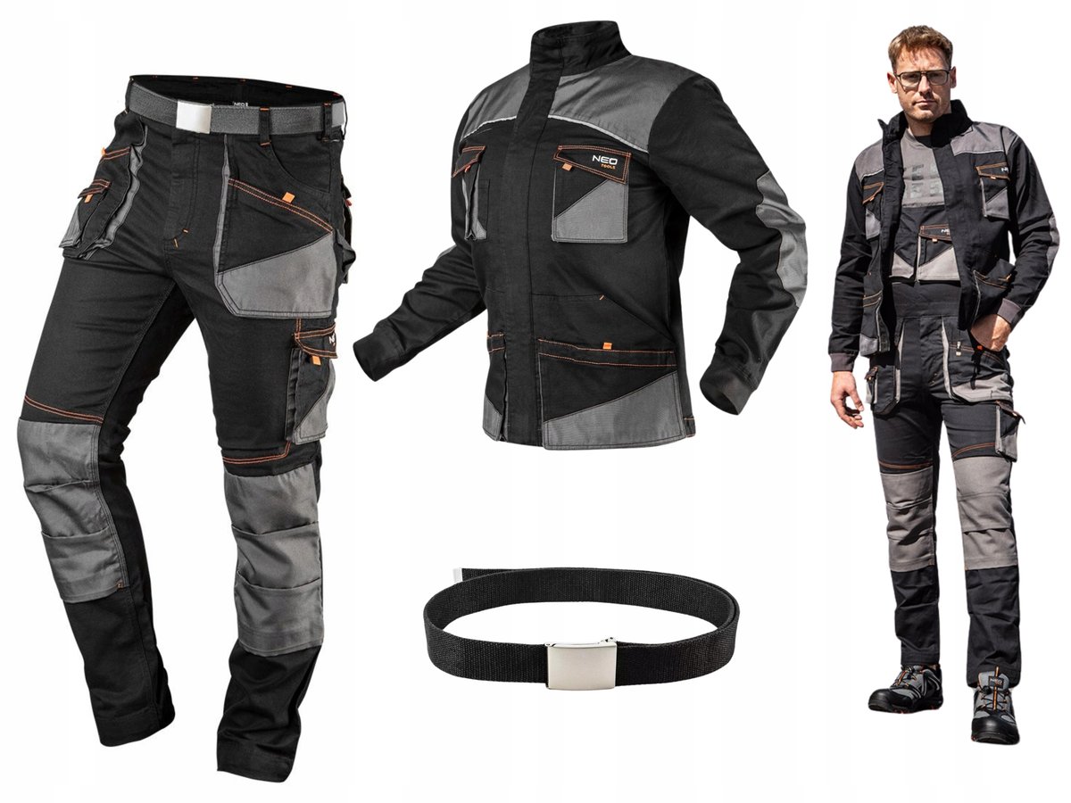 NEO Spodnie Robocze HD Slim + Bluza / Kurtka Robocza roz. XXL Komplet BHP