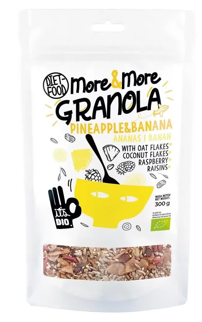 Granola Z Ananasem I Bananem BIO 300 g - DIET-FOOD (more & More)