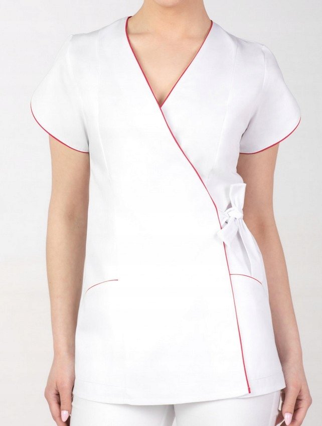 Żakiet fartuch damski medyczny kosmetyczny M-322 wiązany rozm. 48