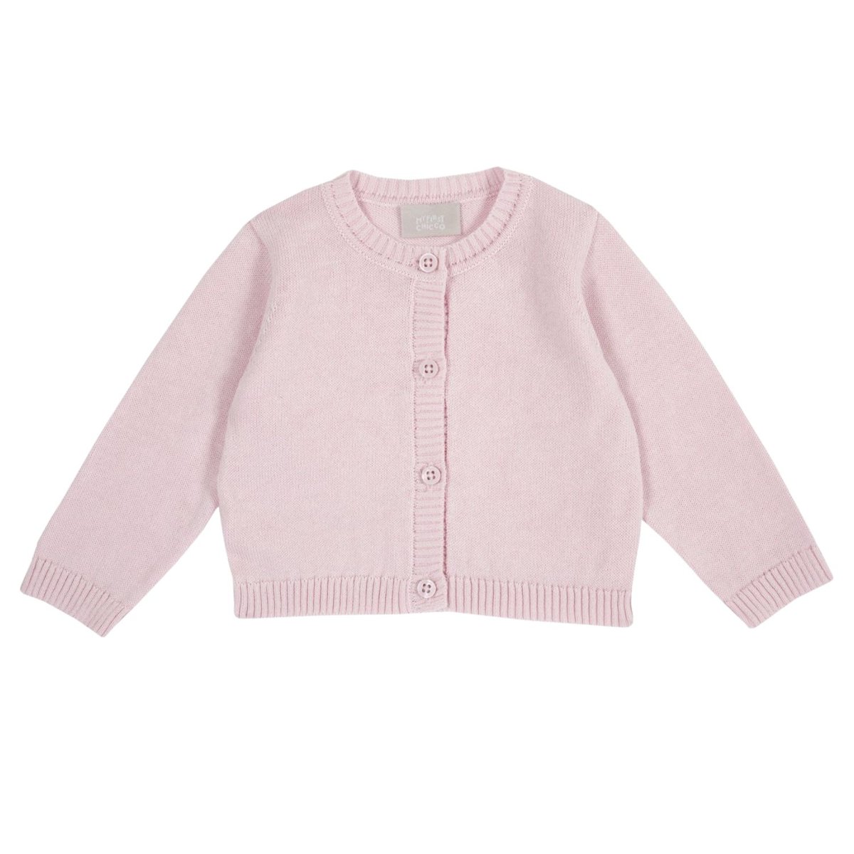 Sweter dziewczęcy Chicco bawełniany kardigan rozpinany różowy