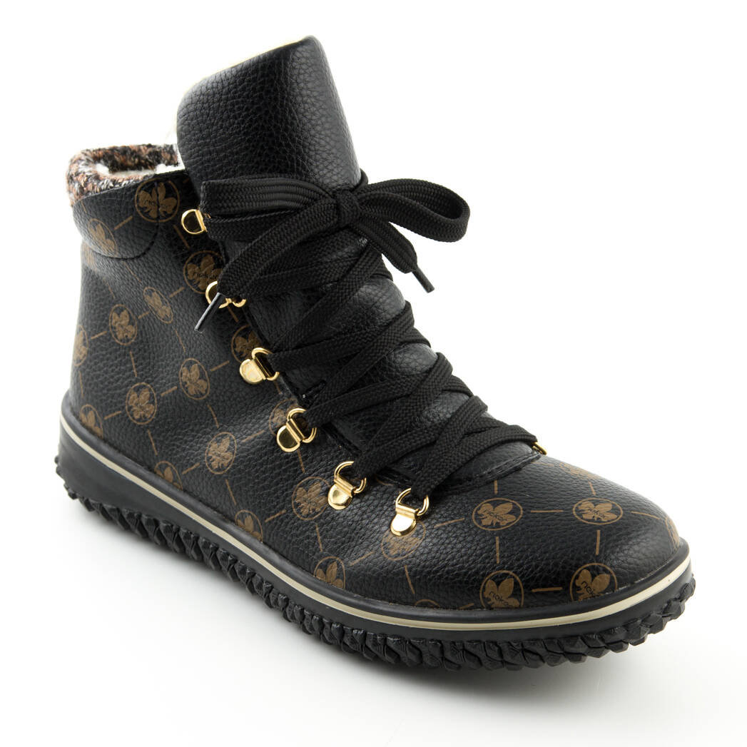 Buty damskie Rieker botki czarne ocieplane -39