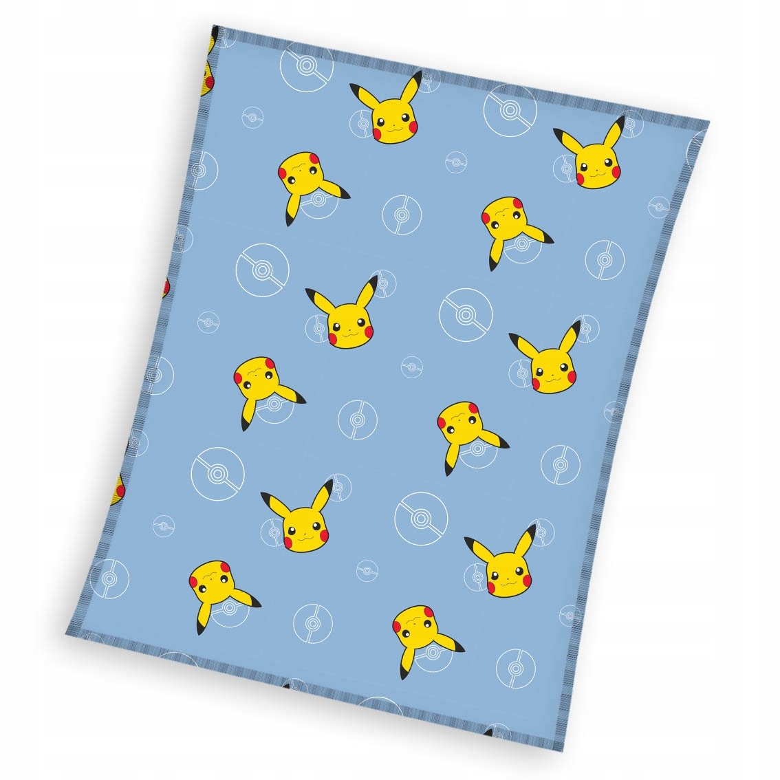 KOC KOCYK KORALOWY 130x160 CM DUŻY PLED POKEMON POKEMONY PIKACHU NIEBIESKI