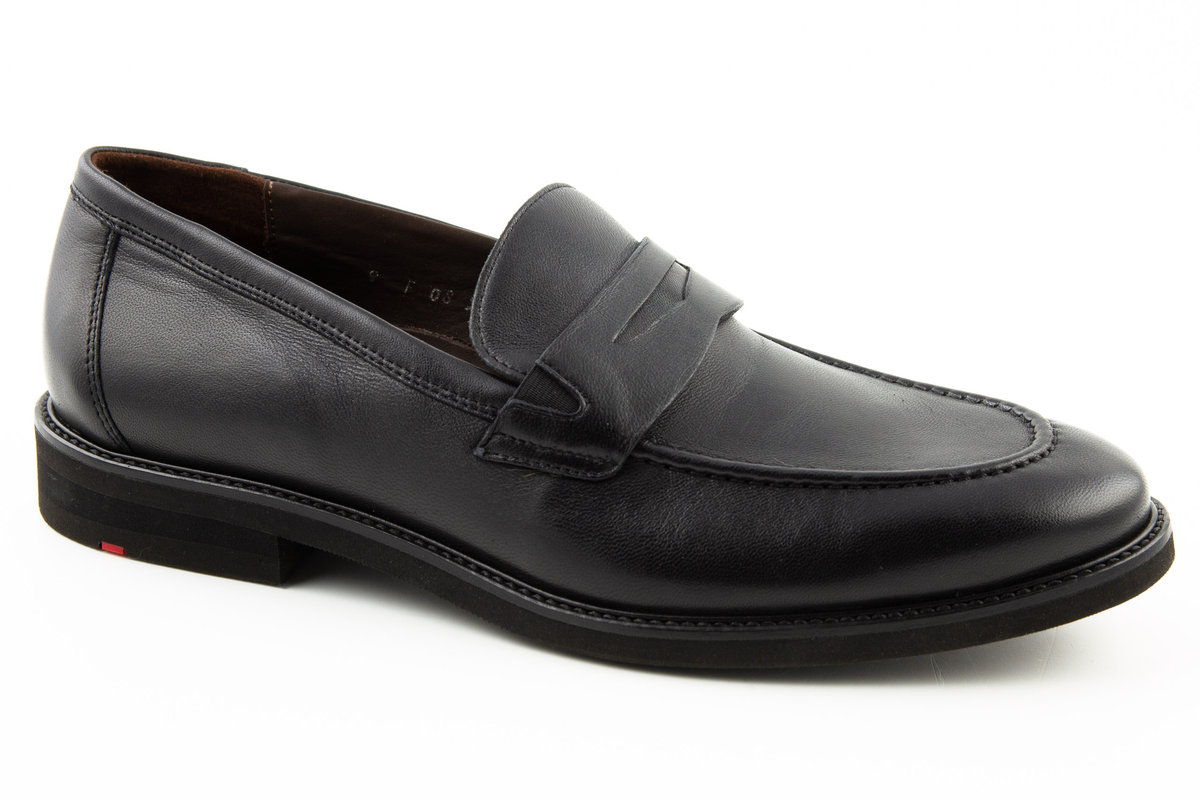Buty męskie Lloyd Reed mokasyny eleganckie skórzane czarne -43