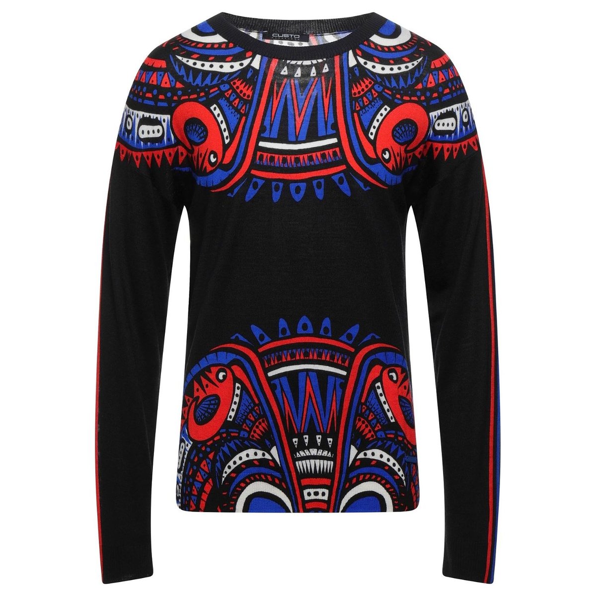 Sweter męski Custo Barcelona wełniany klasyczny wzorzysty-M