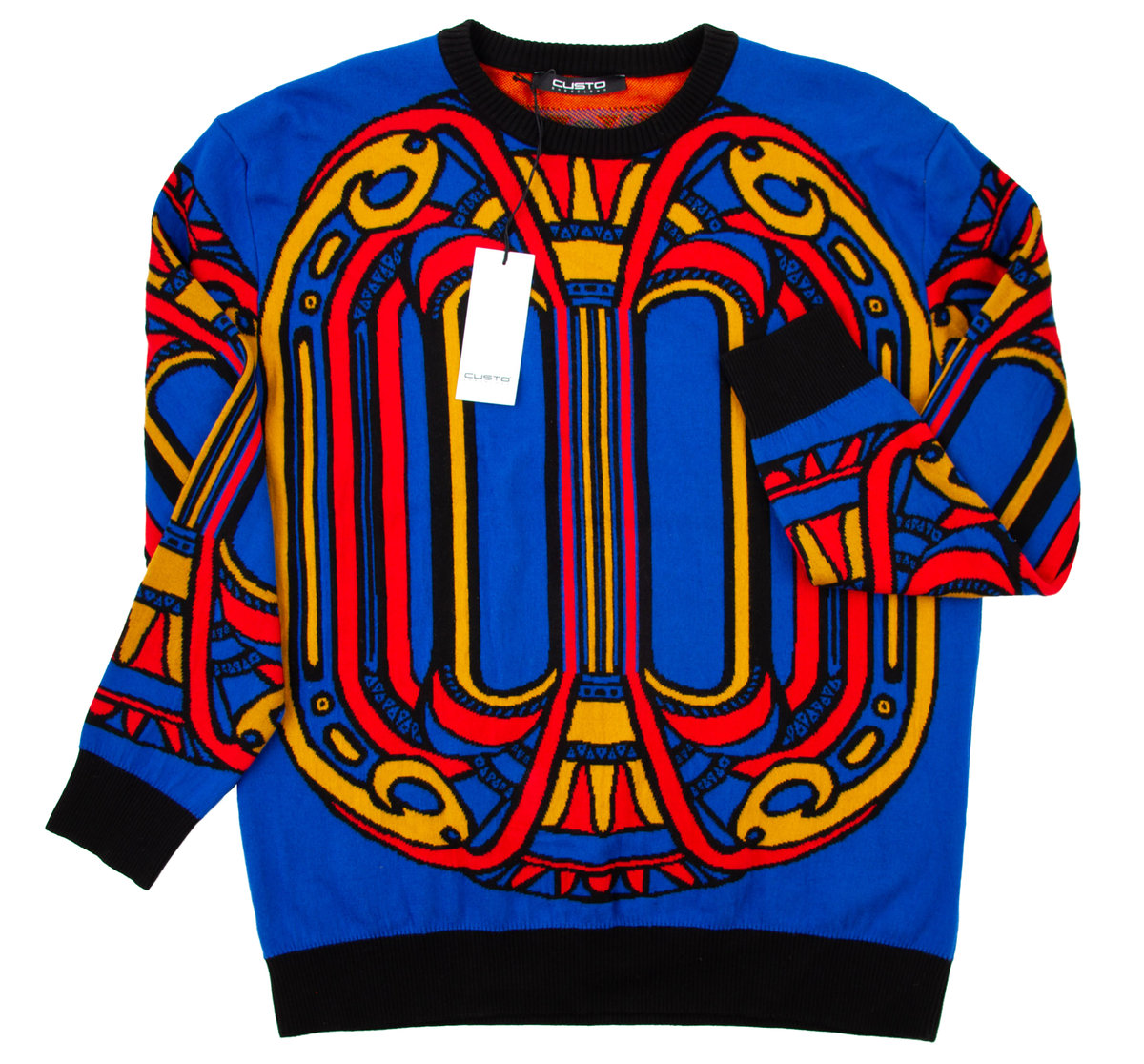 Sweter męski Custo Barcelona bawełniany klasyczny wzorzysty-M