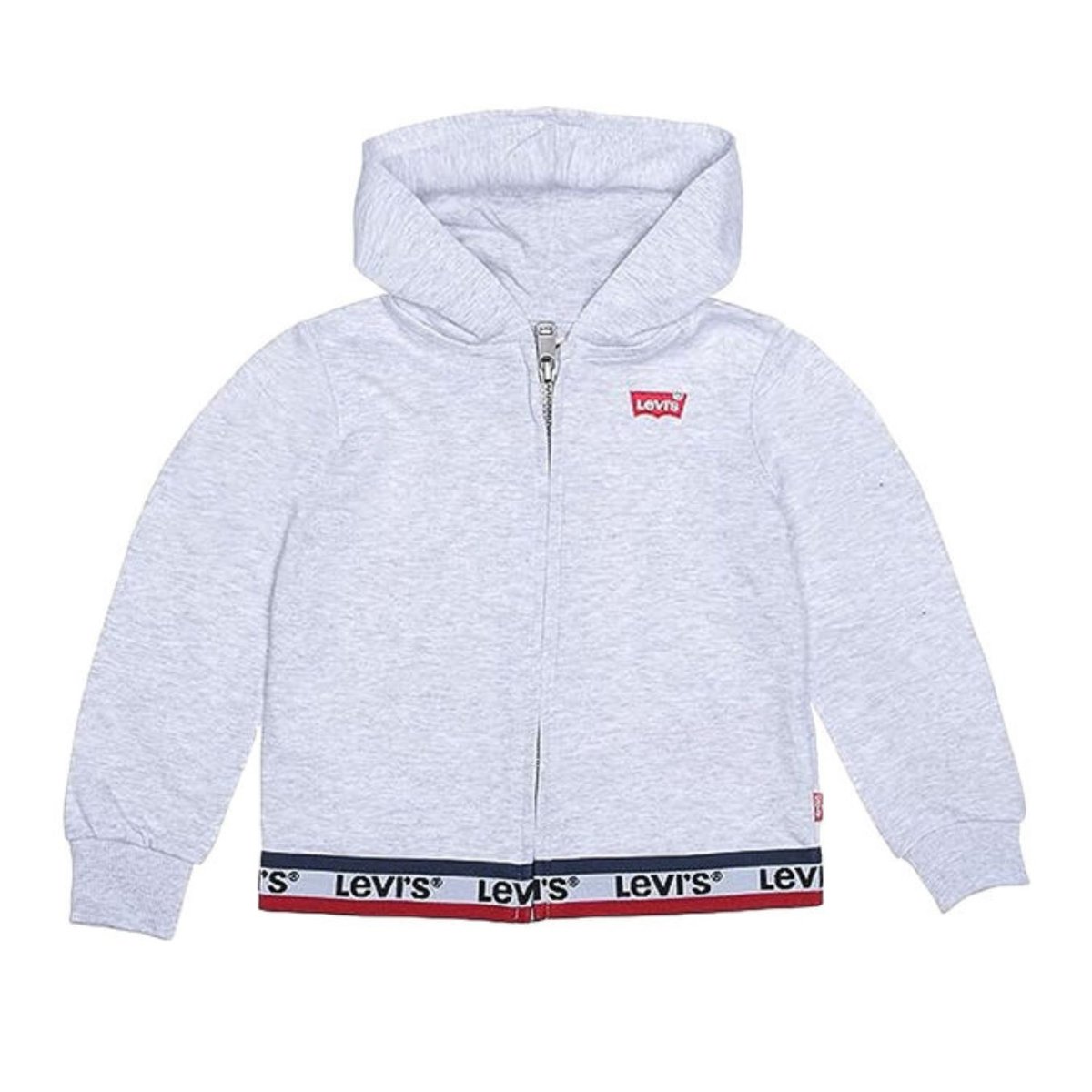 Bluza dziecieca Levi's z kapturem rozsuwana dresowa szara-92