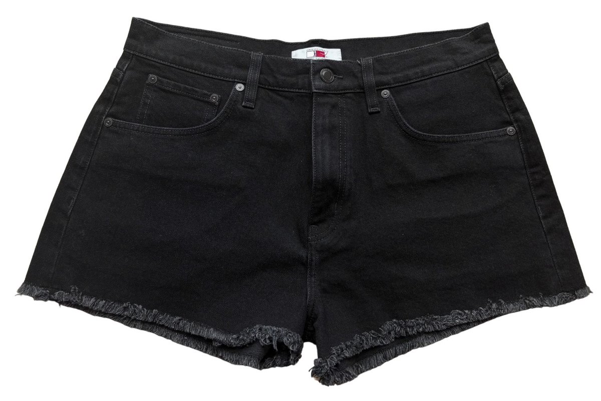 Spodenki damskie Tommy Hilfiger x Lewis Hamilton z wysokim stanem czarne-W30