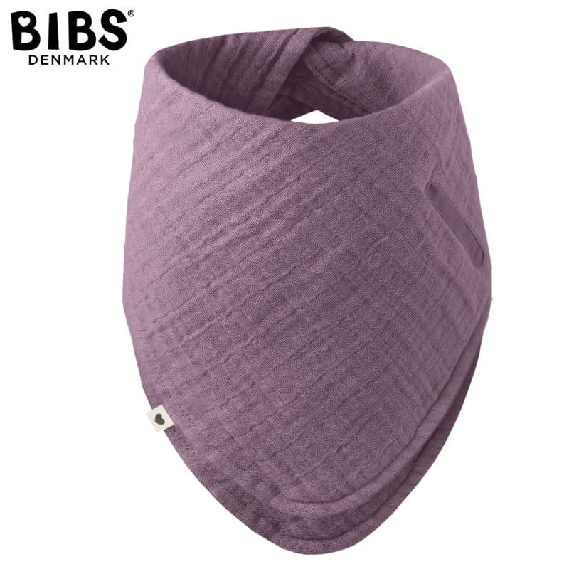 BIBS BANDANA BIB MAUVE bandanka śliniak z kieszonką na smoczek 100% organic cotton