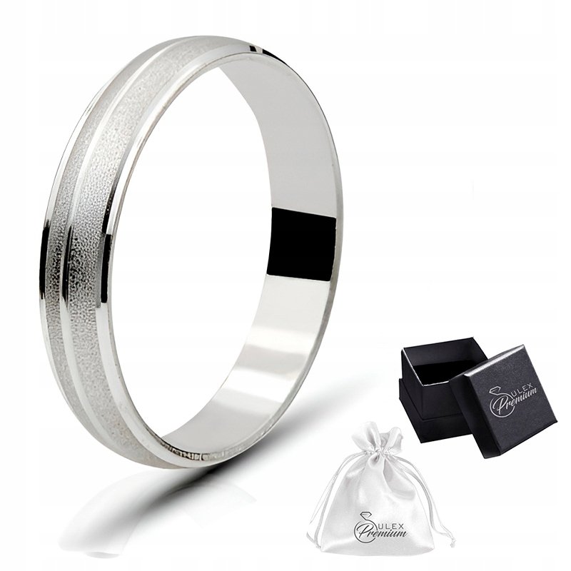 Pierścionek srebro pr. 925 Obrączka Matowana o Szerokości 5 mm r. 13