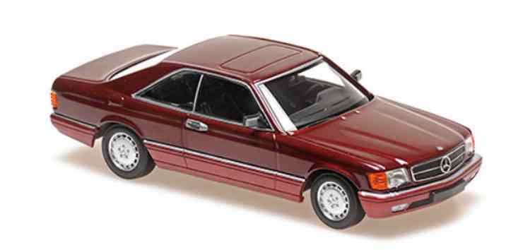 Mercedes 560Sec (C126) Red Metallic 1980 1/43 Minichamps 940035124
