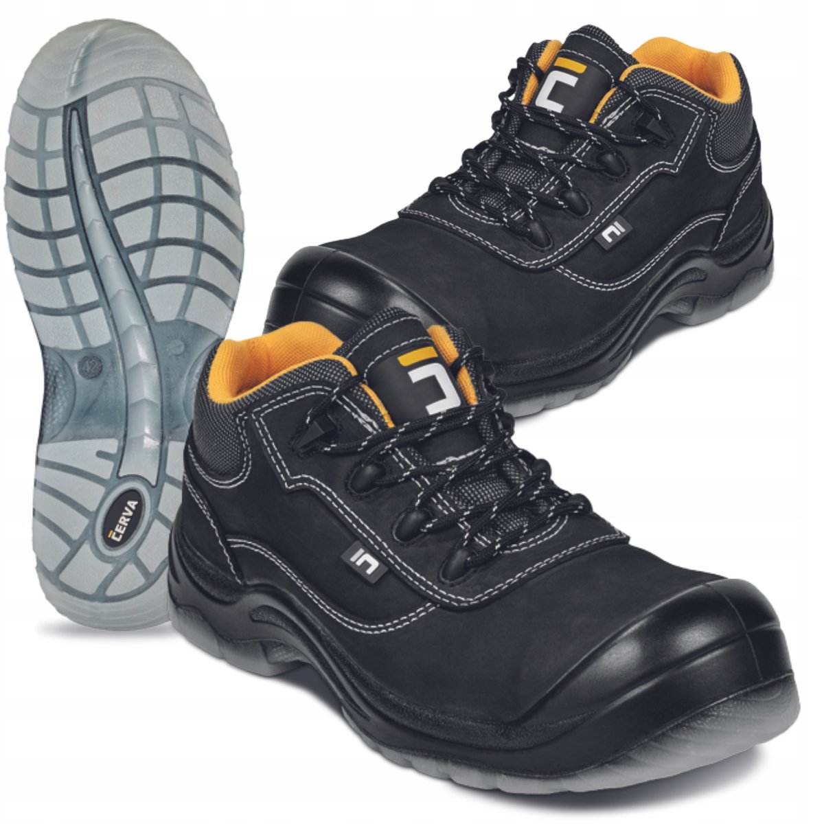 Buty robocze półbuty ochronne CERVA BK TPU S3 SRC METAL FREE Rozmiar 42