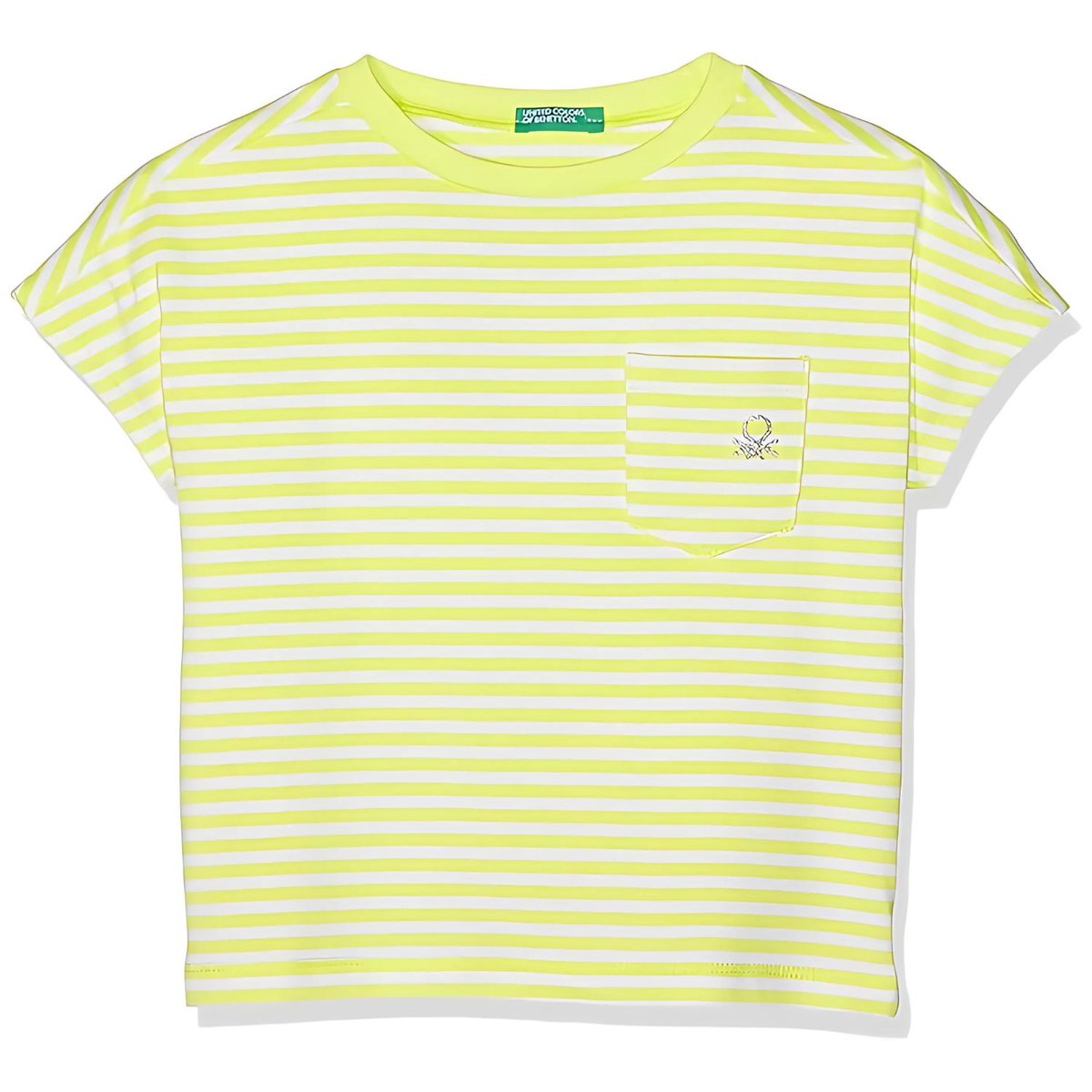 Koszulka dziewczęca United Colors of Benetton bawełniana w paski-122