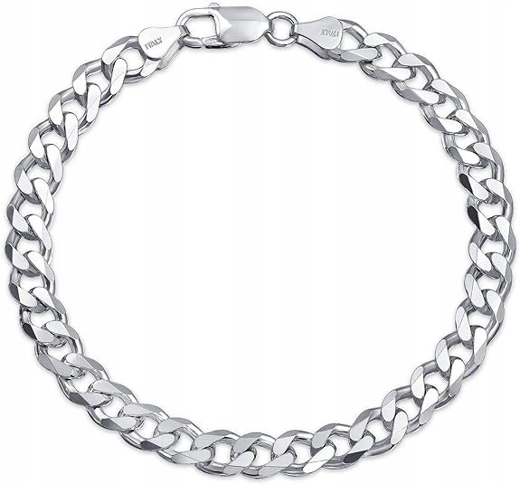 SZEROKA MĘSKA BRANSOLETKA SREBRNA PANCERKA DIAMENTOWANA SREBRO PRÓBA 925