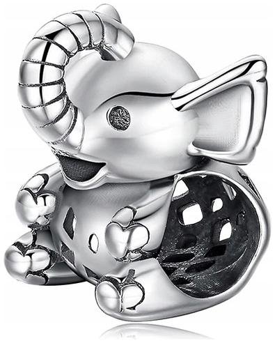 CHARMS ZAWIESZKA SREBRNY SŁONIK SŁOŃ BEADS CHARMS SREBRO PRÓBA 925