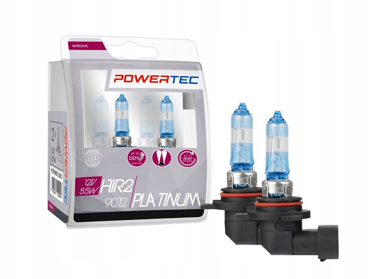 Żarówki Żarówka HIR2 9012 12V Powertec Platinum x2