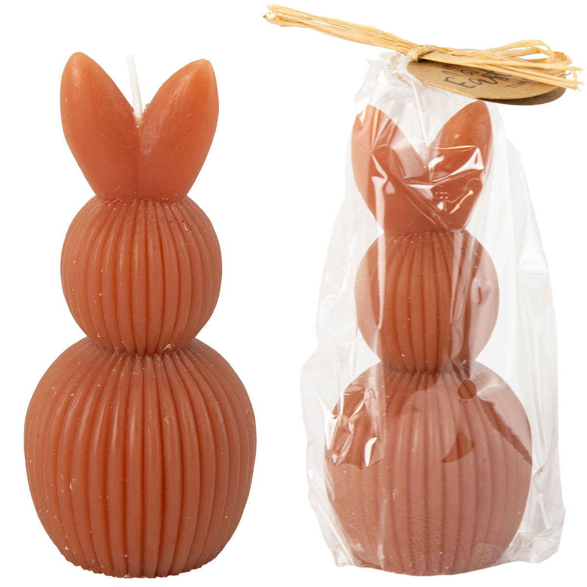 Świeczka Wielkanocna Zając Zajączek Królik Na Prezent Ozdobny Bordowa