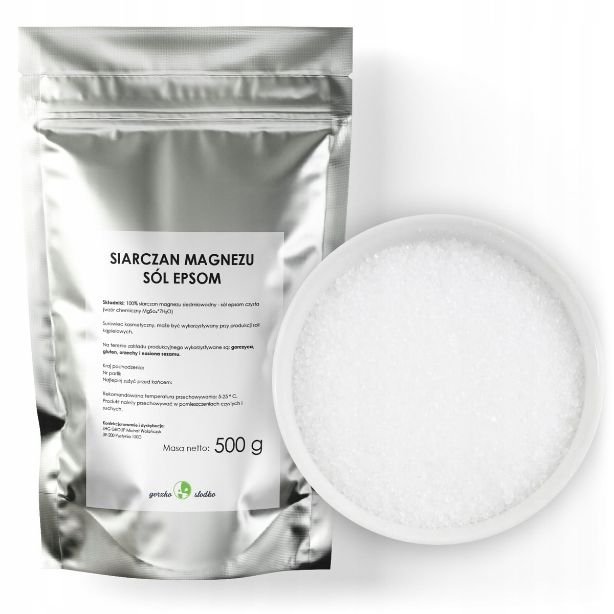 Sól Epsom Siarczan Magnezu Sól Rzymska 500G
