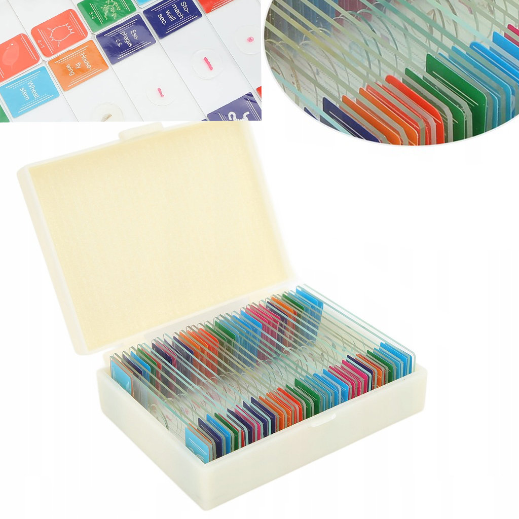 Preparaty mikroskopowe 30 sztuk prefabrykowane szkło tkanki roślinne zwierzęce