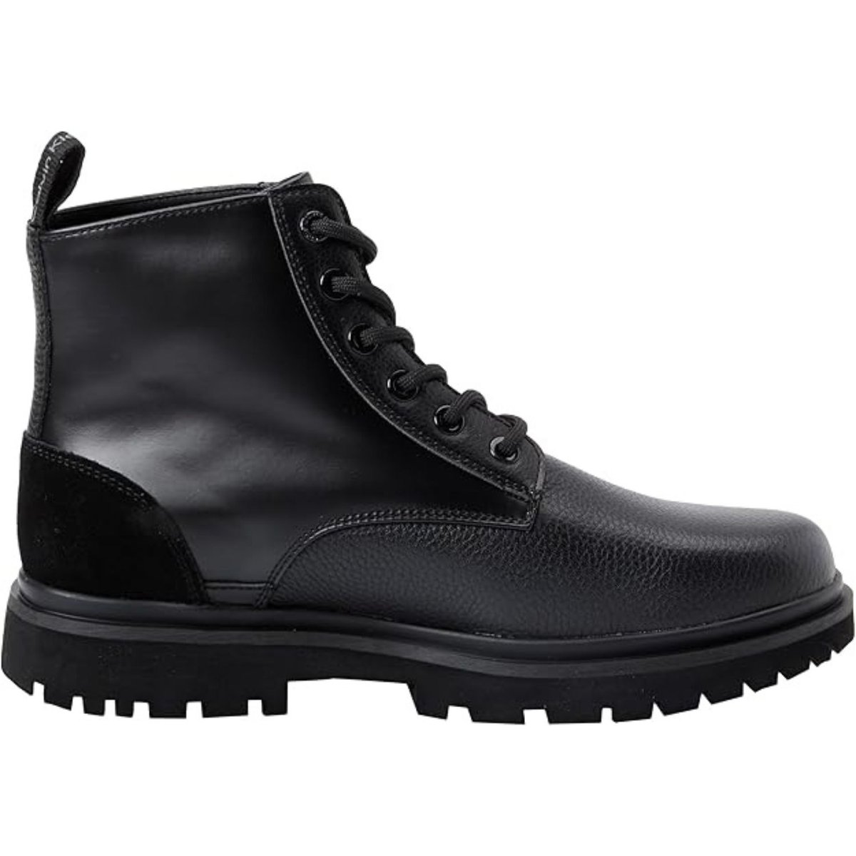 Buty damskie Calvin Klein Jeans Eva Boot Mid Lace Up trepy skórzane czarne-38