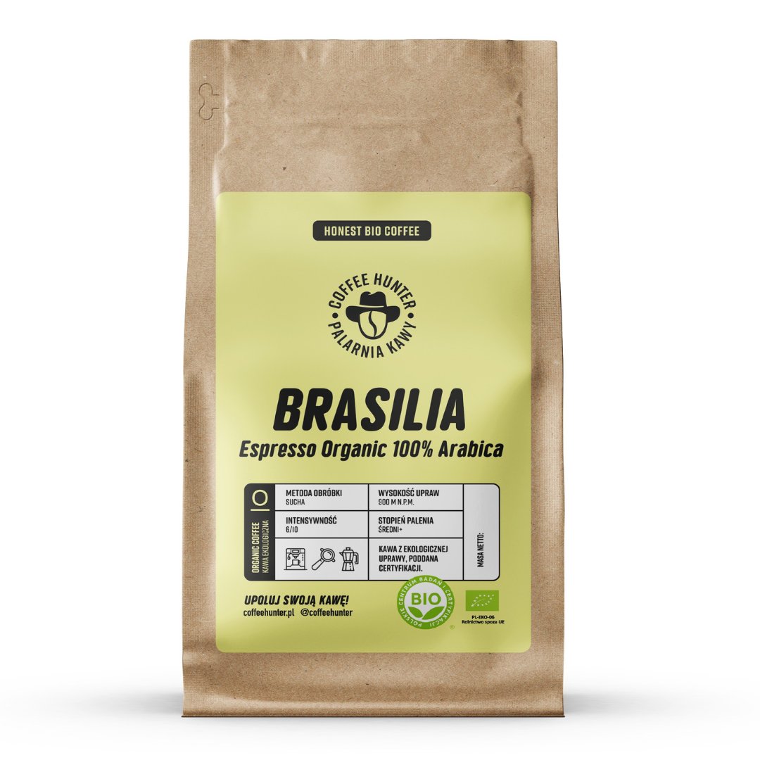 Kawa Organiczna Brasilia Colibri Espresso KAWA ZIARNISTA 500 g