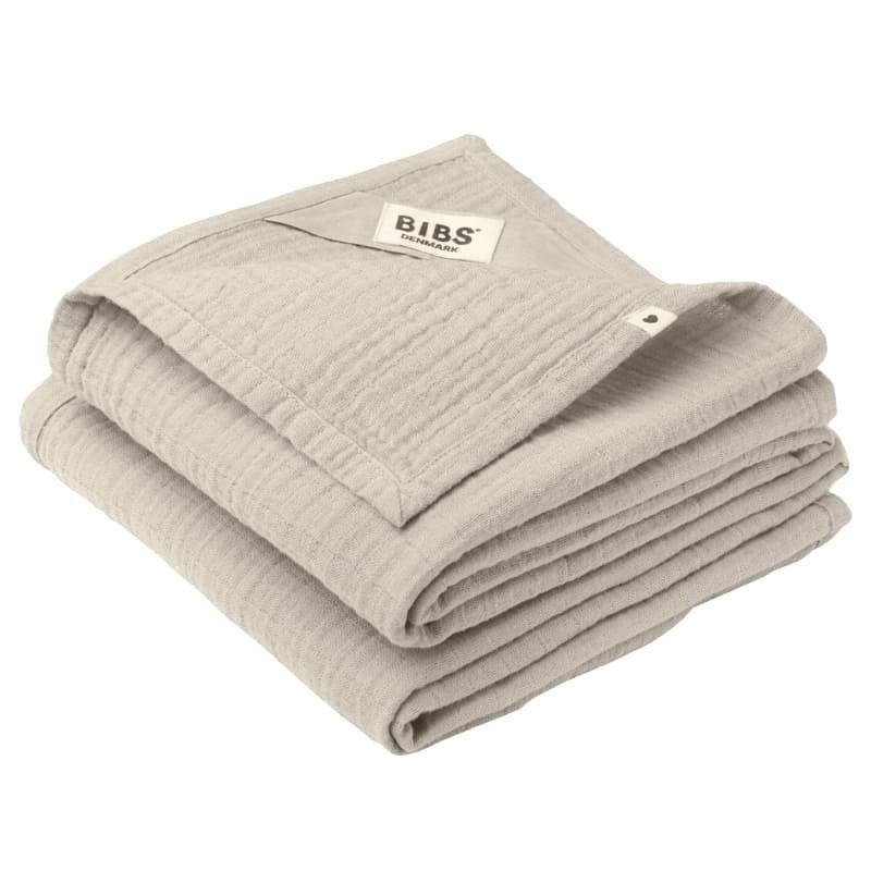 BIBS MUSLIN CLOTH 2 pieluszki muślinowe 100% ORGANIC COTTON SAND 70 x 70 cm