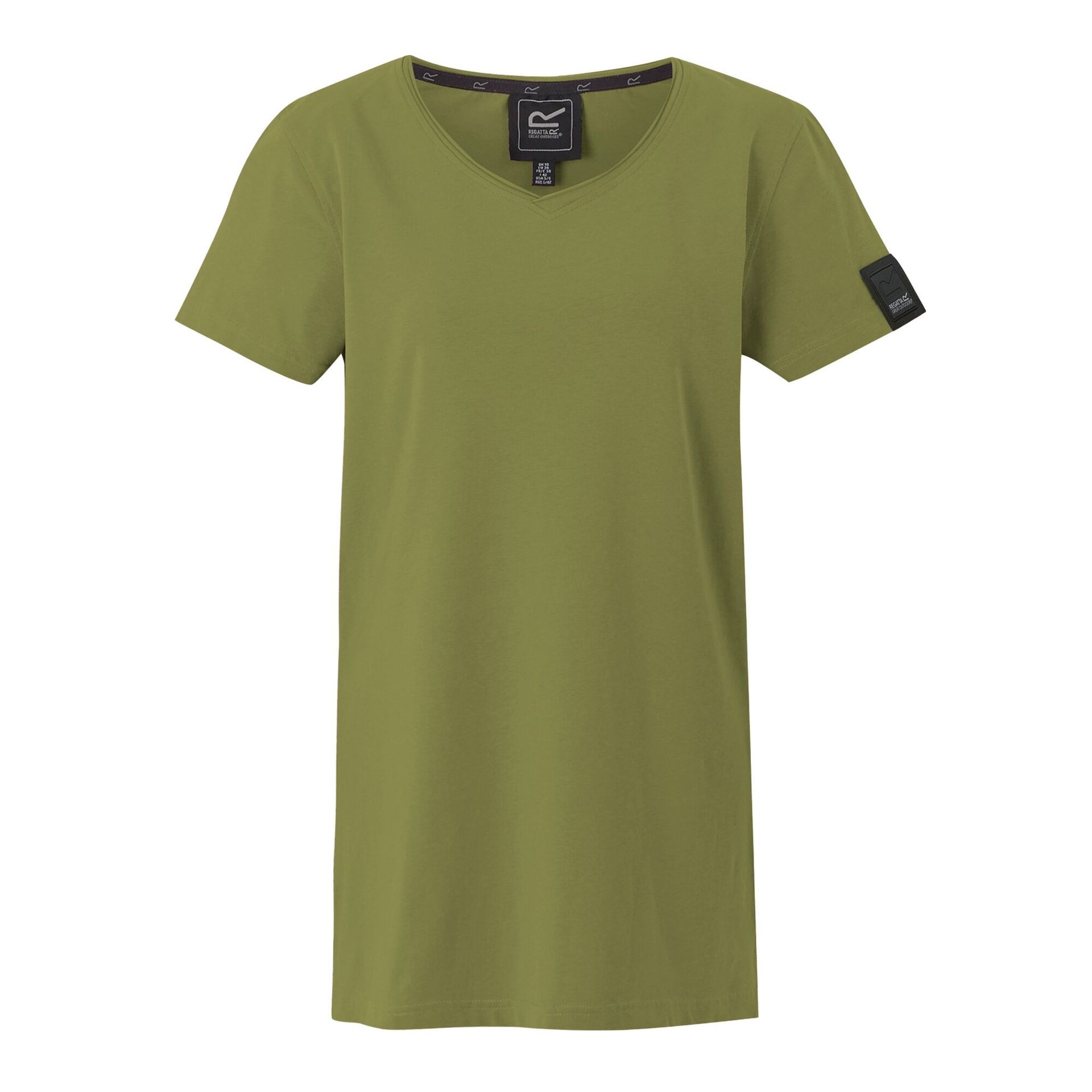 Regatta Damska Koszulka Elkie V-neck Zielony, Rozmiar: 46