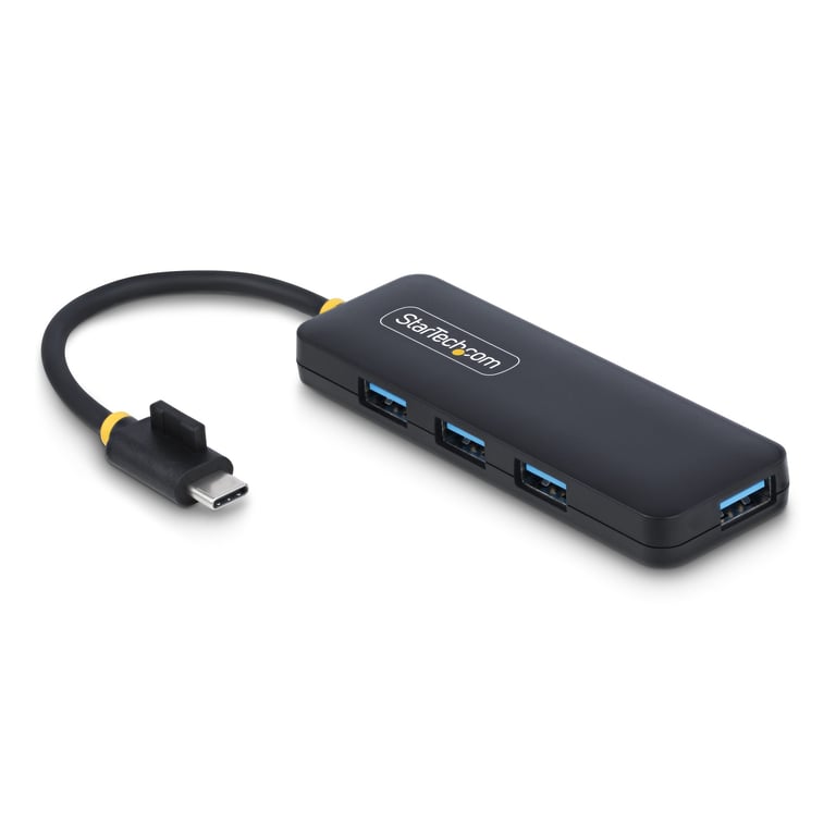 StarTech H5C4A-USB-HUB huby i koncentratory USB 3.2 Gen 1 (3.1 Gen 1) Type-C 5000 Mbit/s Czarny