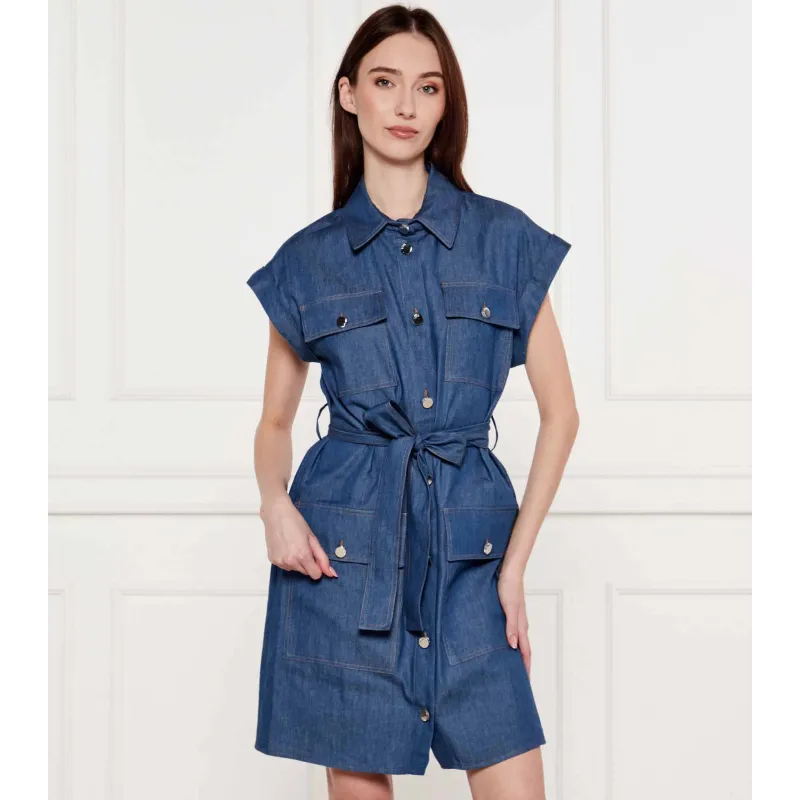 Liu Jo Jeansowa sukienka z paskiem