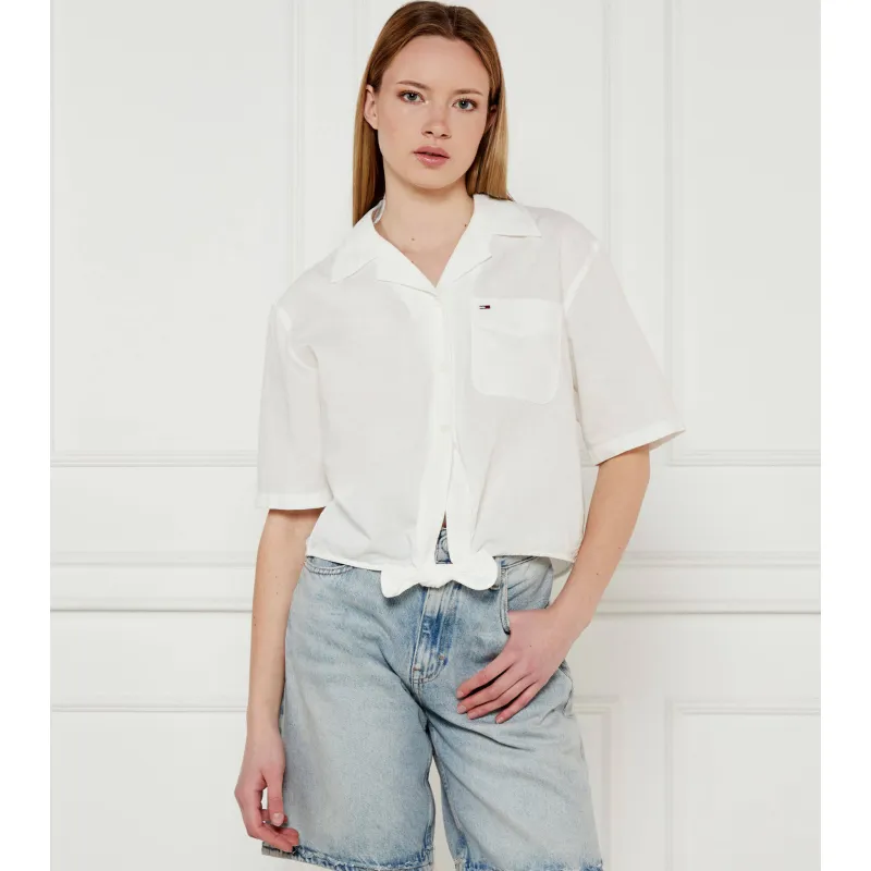 Tommy Jeans Koszula | Loose fit | z dodatkiem lnu