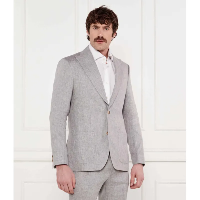 Sand Copenhagen Lniana marynarka 6809 B Herring - Star Dandy Slim Fit