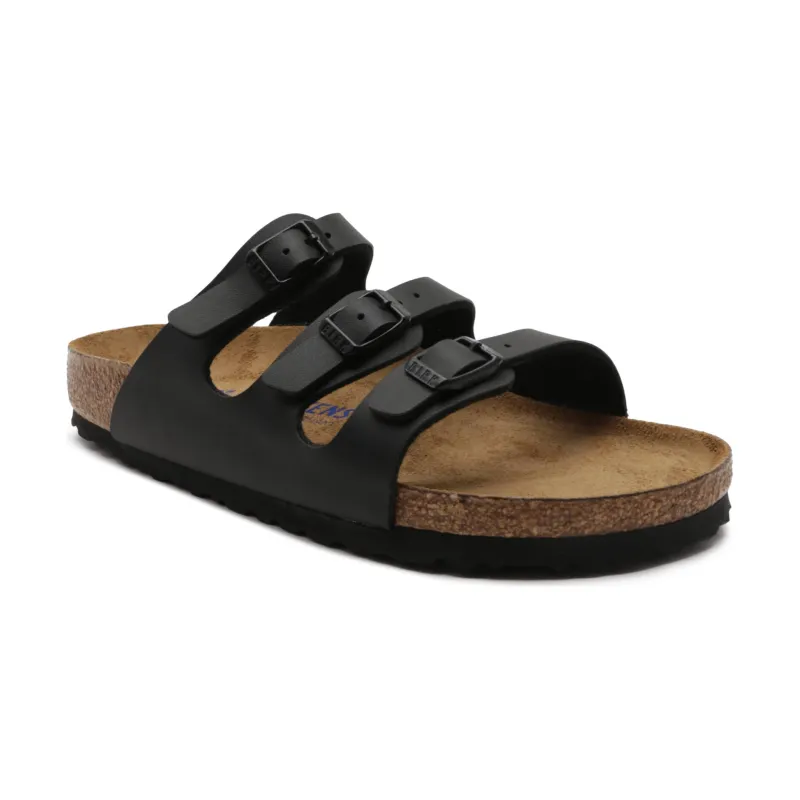 Birkenstock Klapki Florida | z dodatkiem skóry