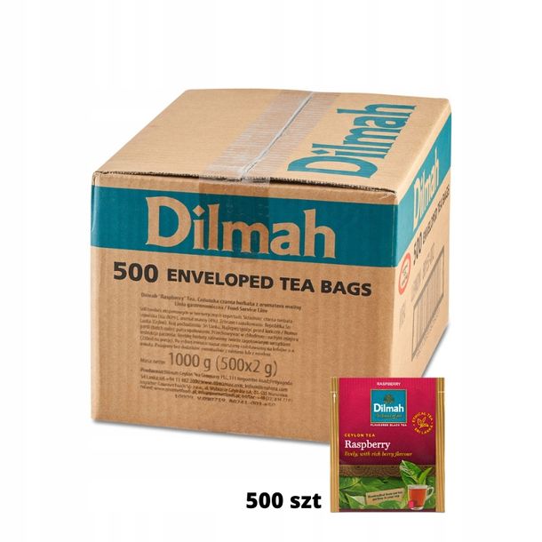 Dilmah Herbata czarna Malinowa Rasberry 500 kopert