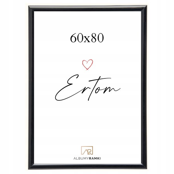 Ramka na zdjęcie 60x80 Ertom LINE STYLE Czarna